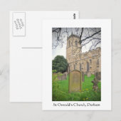 Kirche St. Oswald, Durham Postkarte (Vorne/Hinten)