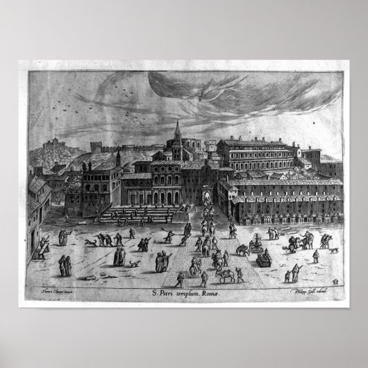 Kirche St. Peter, aus "Sicht auf Rom" Poster (Vorne)