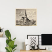 Kirche St. Peter und Kirchenresidenz Poster (Heimbüro)