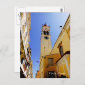 Kirche St. Spyridon, Korfu, Griechenland Postkarte (Vorne/Hinten)