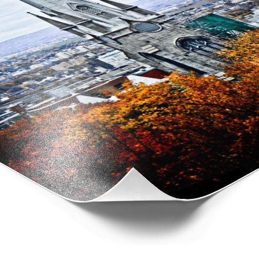 Kirche Steepl in der Altstadt von Quebec Fotodruck (Ecke)