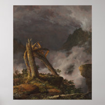 Kirche - Sturm in den Bergen 1847