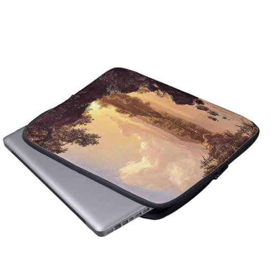 Kirche - Szene auf der Catskill-Bucht, Laptopschutzhülle (Vorne Knopf)