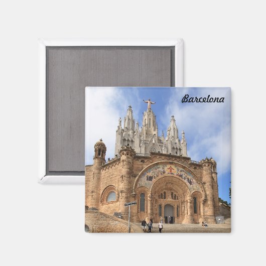 Kirche Tibidabo, Barcelona Magnet (Vorderseite/Rückseite)