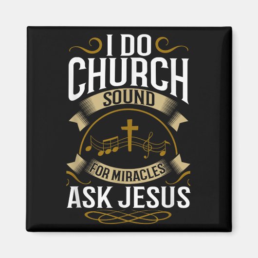 Kirche Tontechniker O System Musik Christlich Magnet (Vorne)