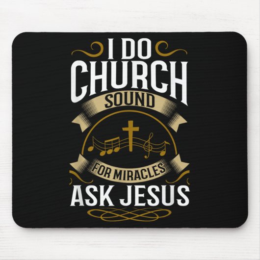 Kirche Tontechniker O System Musik Christlich Mousepad (Vorne)
