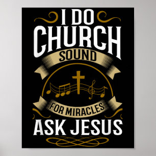Kirche Tontechniker O System Musik Christlich Poster
