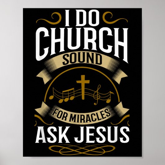 Kirche Tontechniker O System Musik Christlich Poster (Vorne)