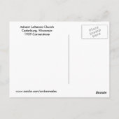 Kirche Tür Postkarte (Rückseite)