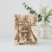 Kirche Tür Postkarte (Stehend Vorderseite)