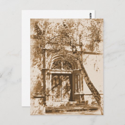 Kirche Tür Postkarte (Vorne/Hinten)