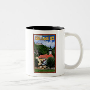 Kirche und Burgruine Kallmünz Zweifarbige Tasse
