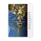 Kirche und Dorf Hallstatt, Österreich mit Alpen Magnet (Vertikal)