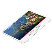 Kirche und Dorf Hallstatt, Österreich mit Alpen Magnet (Linke Seite)