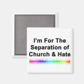 Kirche und Hass Magnet (Vorderseite/Rückseite)