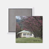 Kirche und Kirchenblüten Magnet (Vorderseite/Rückseite)