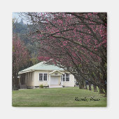 Kirche und Kirchenblüten Magnet (Vorne)