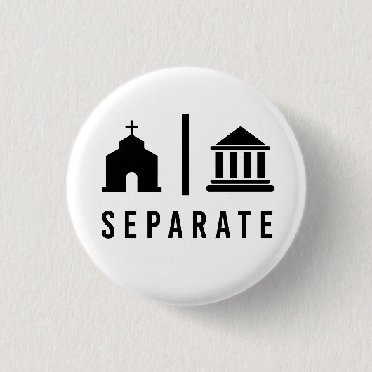 Kirche und Staat trennen Button (Vorderseite)