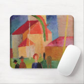 Kirche verziert mit Flaggen Mousepad (Mit Mouse)