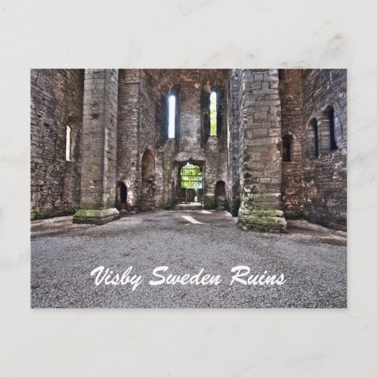 Kirche Visby Schweden Ruins Postkarte (Vorderseite)