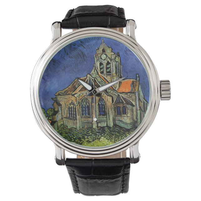 Kirche von Auvers-sur-Oise von Vincent van Gogh Armbanduhr (Vorderseite)