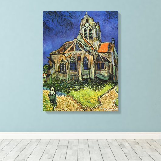 Kirche von Auvers-sur-Oise von Vincent van Gogh Leinwanddruck (Insitu (Holzboden))