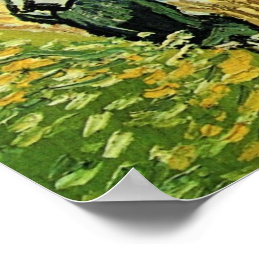 Kirche von Auvers-sur-Oise von Vincent van Gogh Poster (Ecke)