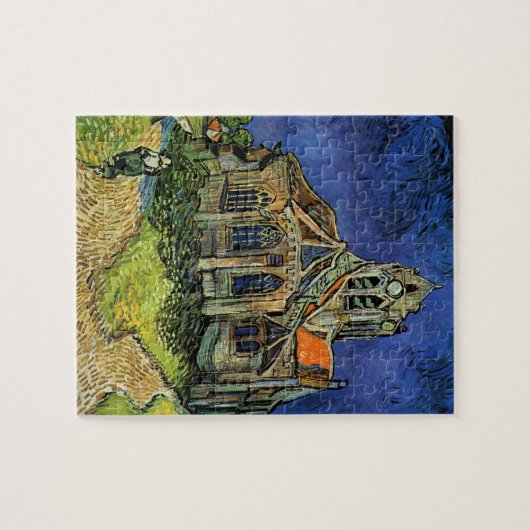 Kirche von Auvers-sur-Oise von Vincent van Gogh Puzzle (Horizontal)