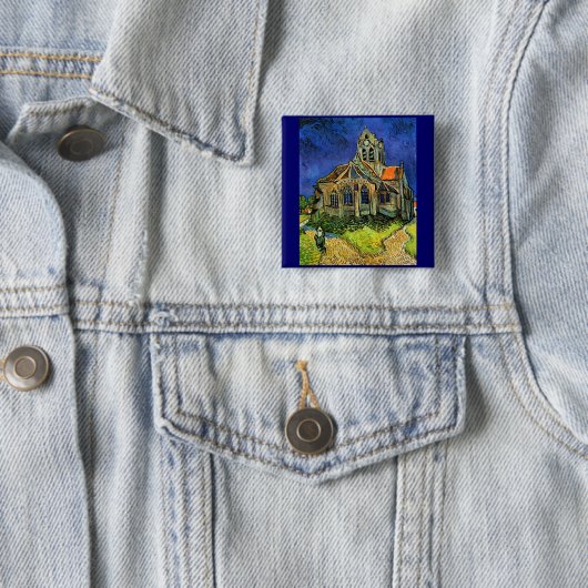 Kirche von Auvers Van Gogh Button (Beispiel)