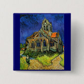 Kirche von Auvers Van Gogh Button (Vorderseite)