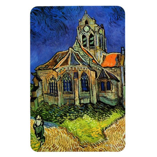 Kirche von Auvers Van Gogh Magnet (Vertikal)