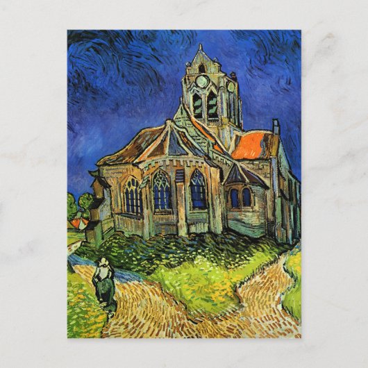 Kirche von Auvers Van Gogh Postkarte (Vorderseite)