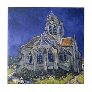 Kirche von Auvers von Van Gogh Gemälde Art Fliese