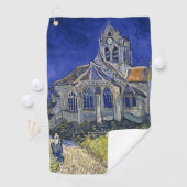 Kirche von Auvers von Van Gogh Gemälde Art Golfhandtuch (Insitu)
