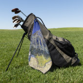 Kirche von Auvers von Van Gogh Gemälde Art Golfhandtuch (Gras)