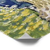 Kirche von Auvers von Van Gogh Gemälde Art Poster (Ecke)