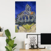 Kirche von Auvers von Van Gogh Gemälde Art Poster (Heimbüro)
