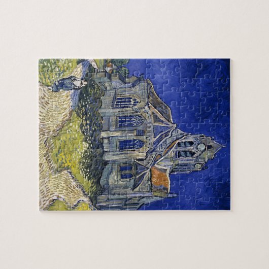 Kirche von Auvers von Van Gogh Gemälde Art Puzzle (Horizontal)