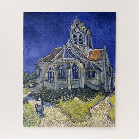 Kirche von Auvers von Van Gogh Gemälde Art Puzzle (Vertikal)