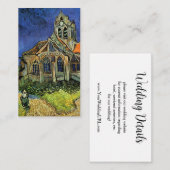Kirche von Auvers von Vincent van Gogh Wedding Begleitkarte (Vorne/Hinten)