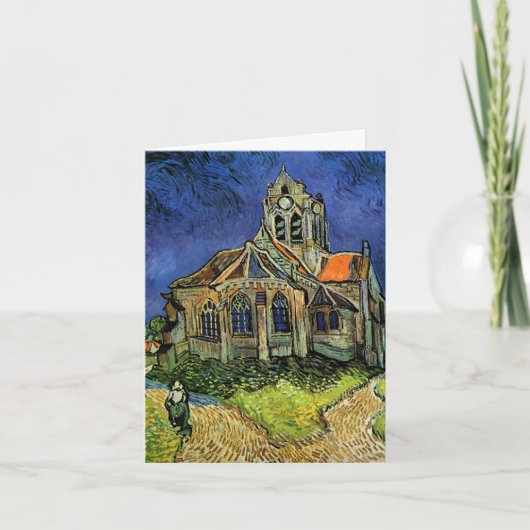 Kirche von Auvers von Vincent van Gogh Wedding Dankeskarte (Vorderseite)