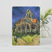 Kirche von Auvers von Vincent van Gogh Wedding Einladung (Stehend Vorderseite)