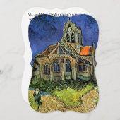 Kirche von Auvers von Vincent van Gogh Wedding Einladung (Vorne/Hinten)