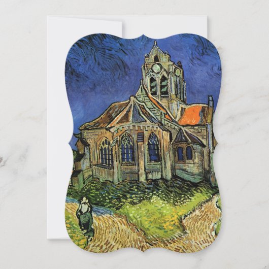 Kirche von Auvers von Vincent van Gogh Wedding Einladung (Vorderseite)