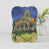 Kirche von Auvers von Vincent van Gogh Wedding Einladung (Stehend Vorderseite)