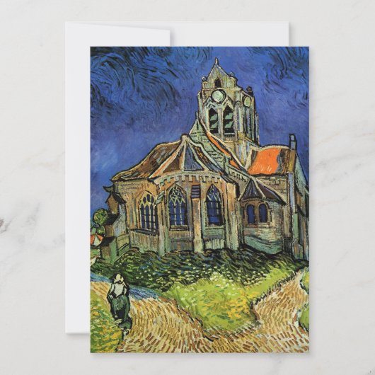 Kirche von Auvers von Vincent van Gogh Wedding Einladung (Vorderseite)