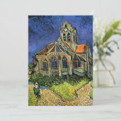 Kirche von Auvers von Vincent van Gogh Wedding Einladung (Stehend Vorderseite)