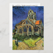 Kirche von Auvers von Vincent van Gogh Wedding Einladung (Vorne/Hinten)