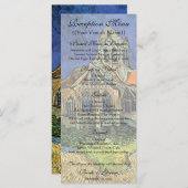 Kirche von Auvers von Vincent van Gogh Wedding Menükarte (Vorne/Hinten)