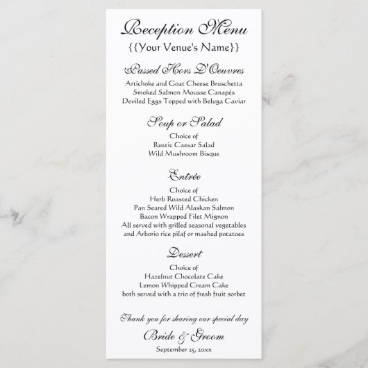 Kirche von Auvers von Vincent van Gogh Wedding Menükarte (Vorderseite)